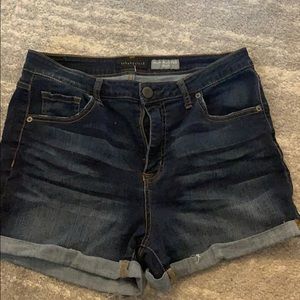 high waisted midi shorts